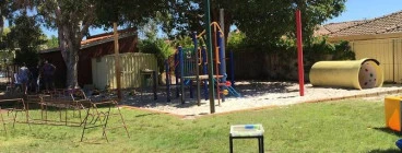 Outside play area for free play time.