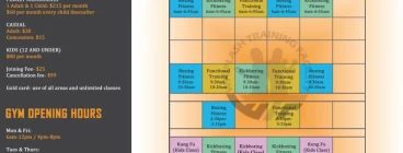 Whiplash Timetable