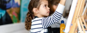 Child painting
