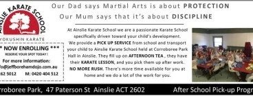 Ainslie Karate School Ainslie 1
