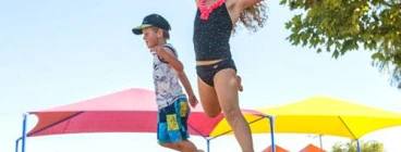 Fun on the Jumping pillow