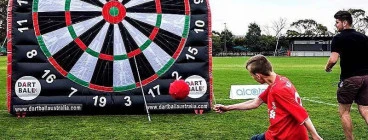 Velcro Dartboard with soccer, NRL or tennis balls
