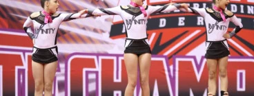 One of our successful cheerleading teams competing at State Championships 2018