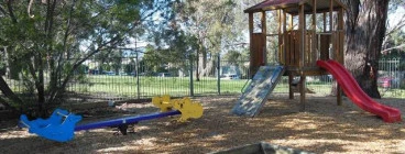 Our lovely shady playground area