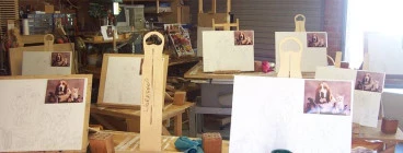 Workshop set up for 6 students