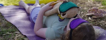 Outdoor Kids Yoga with Eye Pillow