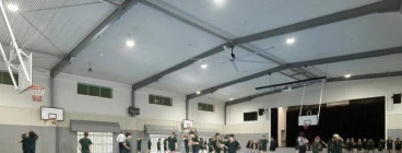 basketball court with kids