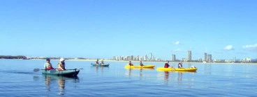 Kayaking on the beautiful Boardwater on the Gold Coast