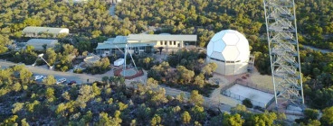 A bird's eye view of The Gravity Discovery Centre including our Observatory, Pendulum, Radio Dish, Cosmology Gallery, The Leaning Tower of Gingin & The Australian International Gravitational Observatory