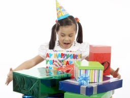 A kid celebrating!