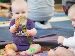 Why messy play and mark making is important in early development.