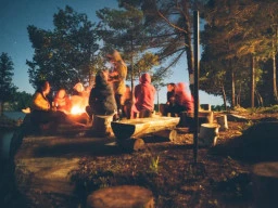 Round the camp fire