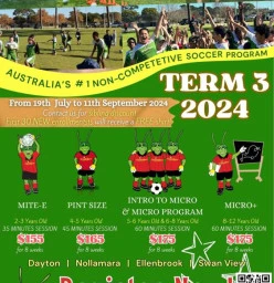 Term 3 2024 Ellenbrook Soccer Classes &amp; Lessons
