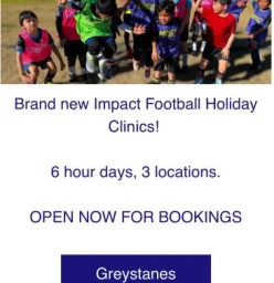 Holiday Clinics Parramatta Soccer Clubs
