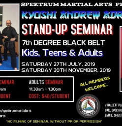 Kyoshi Andrew Adrieans Stand-Up Seminar Port Lincoln Self Defence Classes &amp; Lessons