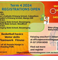 Ford Aussie Hoops Term 4 2024 REGISTER NOW Morayfield Basketball Classes &amp; Lessons