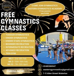 Exciting Free Gymnastics Lessons at Eastern Gymnastics Academy! Waterloo Gymnastics Clubs