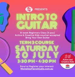 INTRO TO GUITAR 2024: Term 3 Intake Campsie Guitar Classes &amp; Lessons
