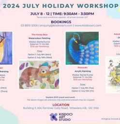 2024 July Holiday Workshops Glen Waverley Art Classes &amp; Lessons