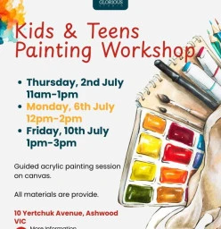 Kids &amp; Teens School Holiday Painting Workshop in Melbourne Ashwood Art Classes &amp; Lessons