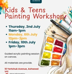 Kids &amp; Teens School Holiday Art Workshop – 2 July Ashwood Art Classes &amp; Lessons