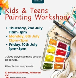Kids &amp; Teens School Holiday Art Workshop – 10 July Ashwood Art Classes &amp; Lessons