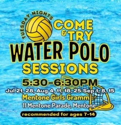 Come &amp; Try Water Polo Mentone Richmond Water Polo Clubs
