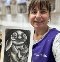 Having a little charcoal fun with my drawing kids.