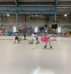 General skating sessions are well lit and can include everyone’s favourite big balls!