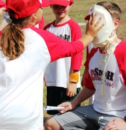 What's a little T-Ball without a cream pie?