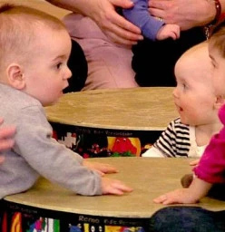 Babies enjoying a mixed age class