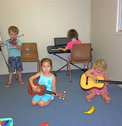 A Music Discovery class for children to learn about many different instruments.