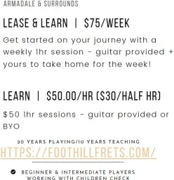 guitar lessons cost