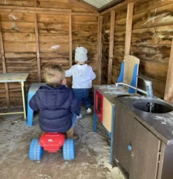 Outside we have a great handmade cubby house, which we have just received a grant to renovate!