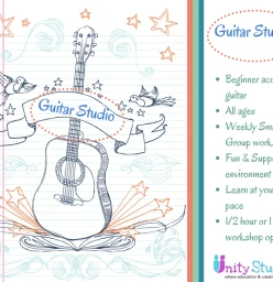 Our Ukulele/Guitar Studio is NOW OPEN! Weekly workshops available.