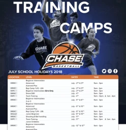July 2018 Holiday Camp Schedule