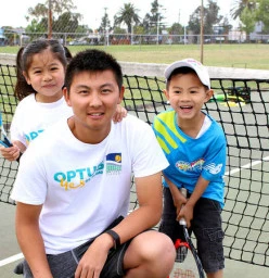 Fun group tennis lessons for kids of all ages and ability at DHA Tennis Academy