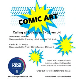 School Holiday Comic Art Class