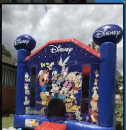 Micky mouse with pop ups and basketball hoop 4x4m