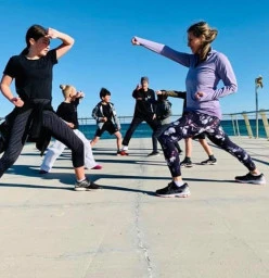 Karate during Covid on Seaford beach