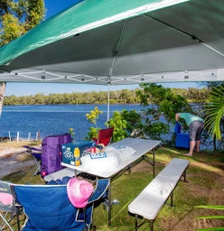 Camp and escape the world  catch a fish from your site