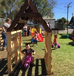 Outdoor play area with shade & lots of soace