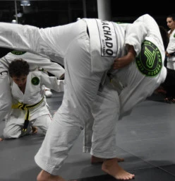 Take your partner down tot he floor.