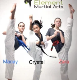 Strong female Taekwondo athletes