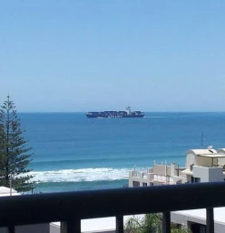 Great view of the shipping lanes from one of our apartments
