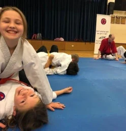 Young Girls grappling
