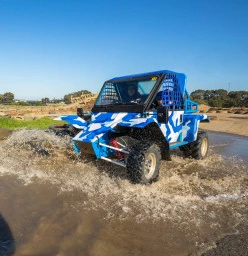 Drive through water obstacles