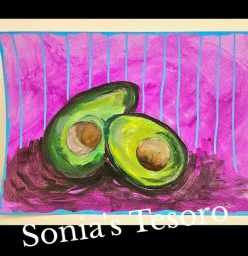 Avocado painting !learn how to paint realistic fruits using layering, blending, and brush stroke techniques.