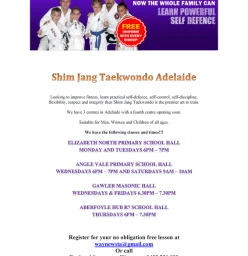 World Shim Jang Taekwondo Academy Angle Vale 1