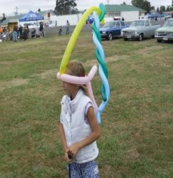 Crazy balloon twisted hat